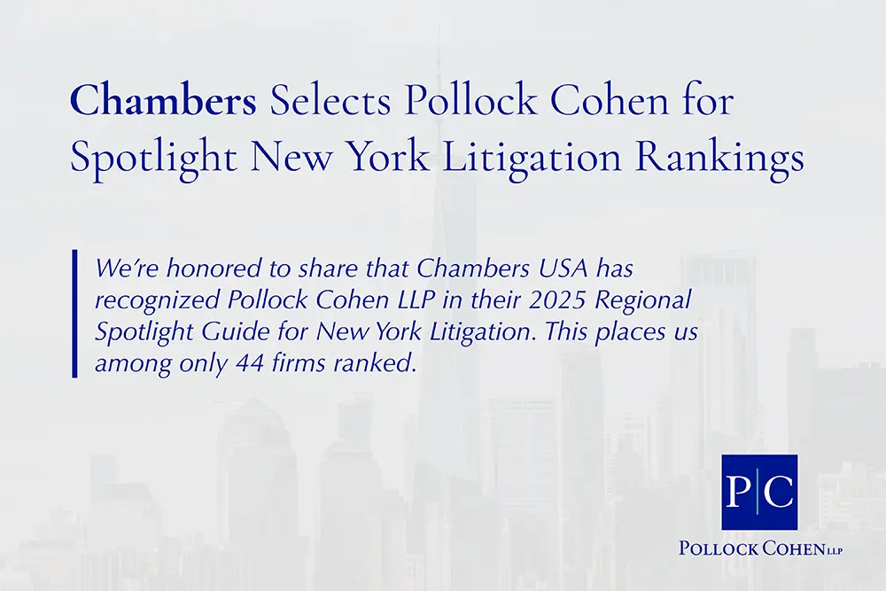 2025 Chambers Selects Pollock Cohen for Regional Spotlight Recognition ...